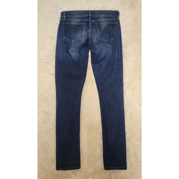 Gap 1969 Always Skinny Low Rise Jeans Womens Size 27 Dark Wash Blue Denim Pants - Picture 6 of 9